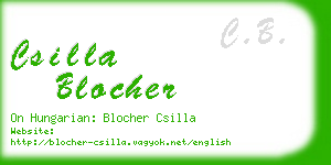 csilla blocher business card